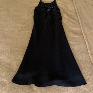 Vintage cocktail dress tank top with spaghetti straps and sequins